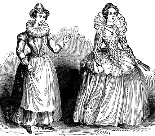 Elizabethan women's clothing